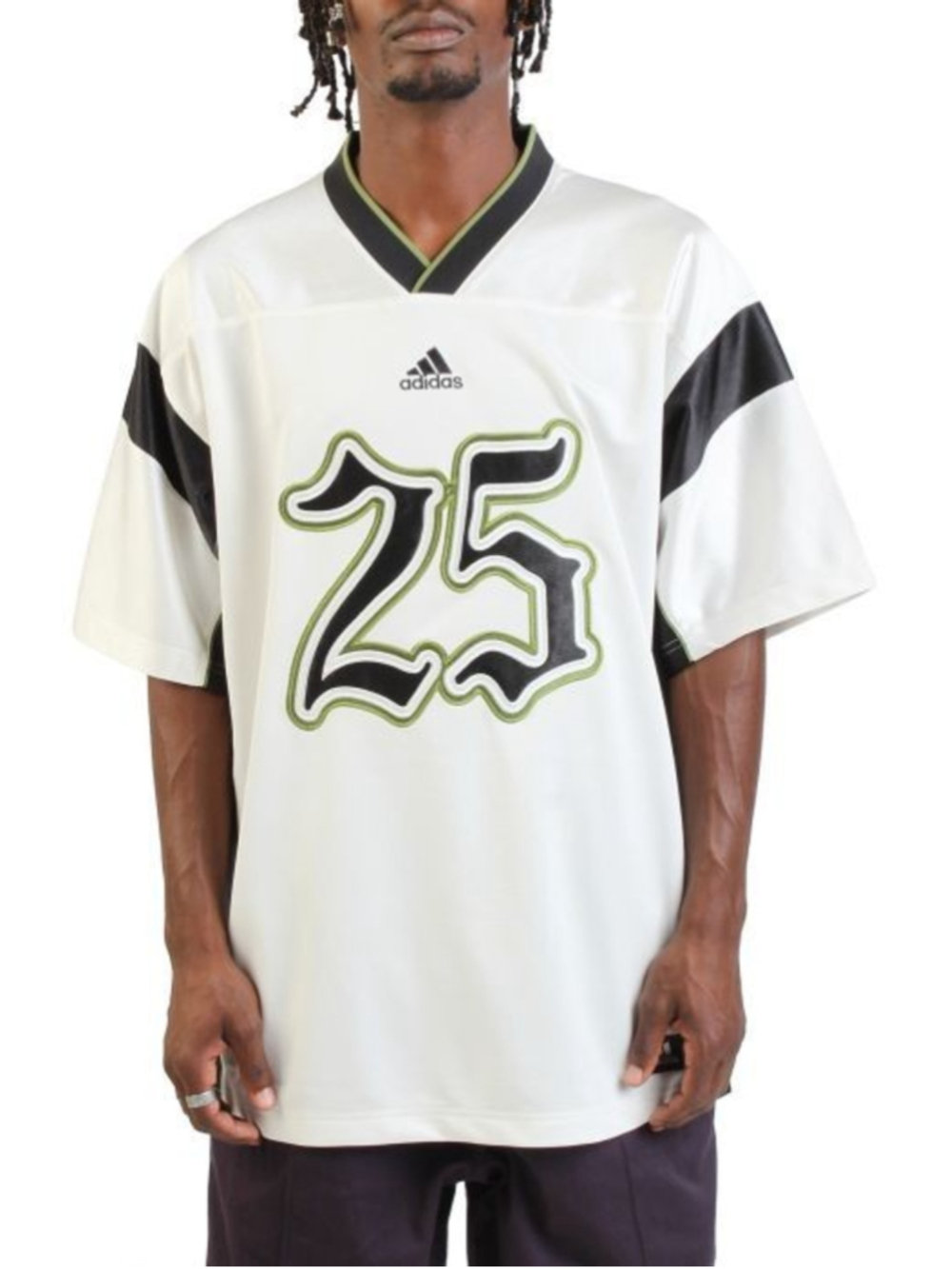 Adidas Football Jersey "25" JY2762 White/Beige Stitched Men's Size XL NWT